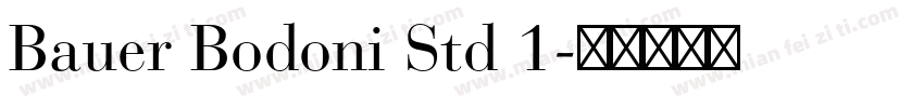 Bauer Bodoni Std 1字体转换